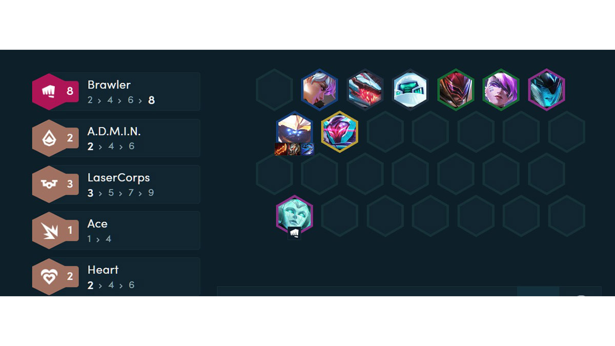 Brawler composition with Soraka core in Teamfight Tactics (TFT)