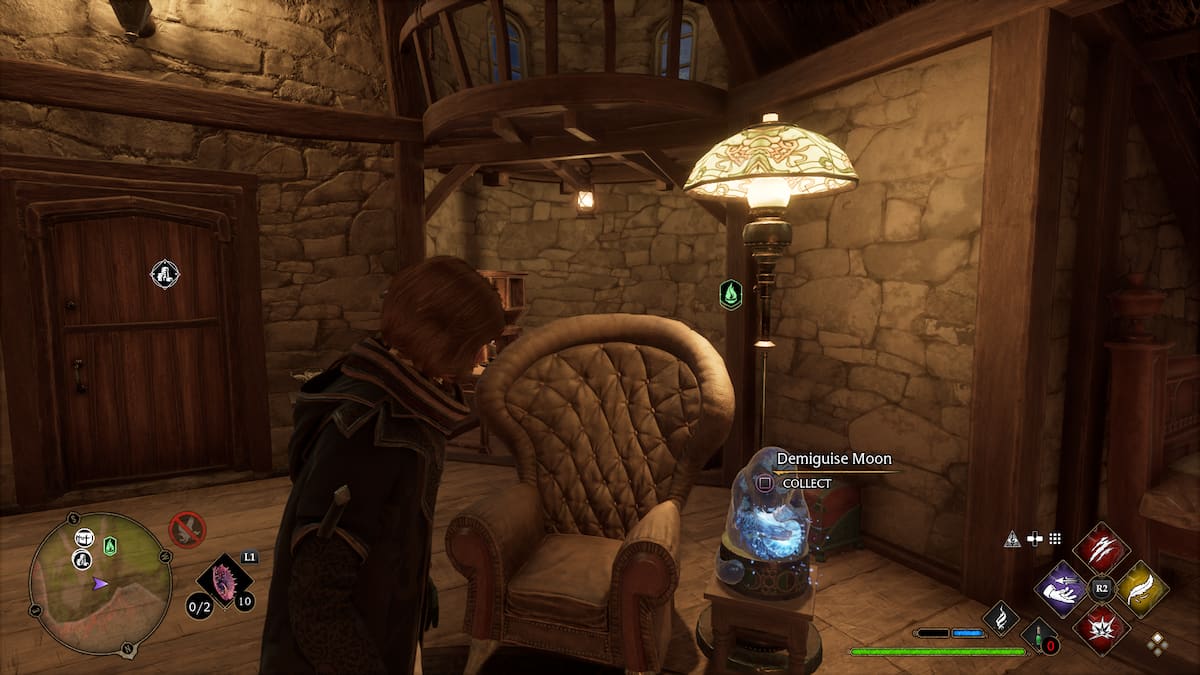 Demiguise on top of a table in Hogwarts Legacy
