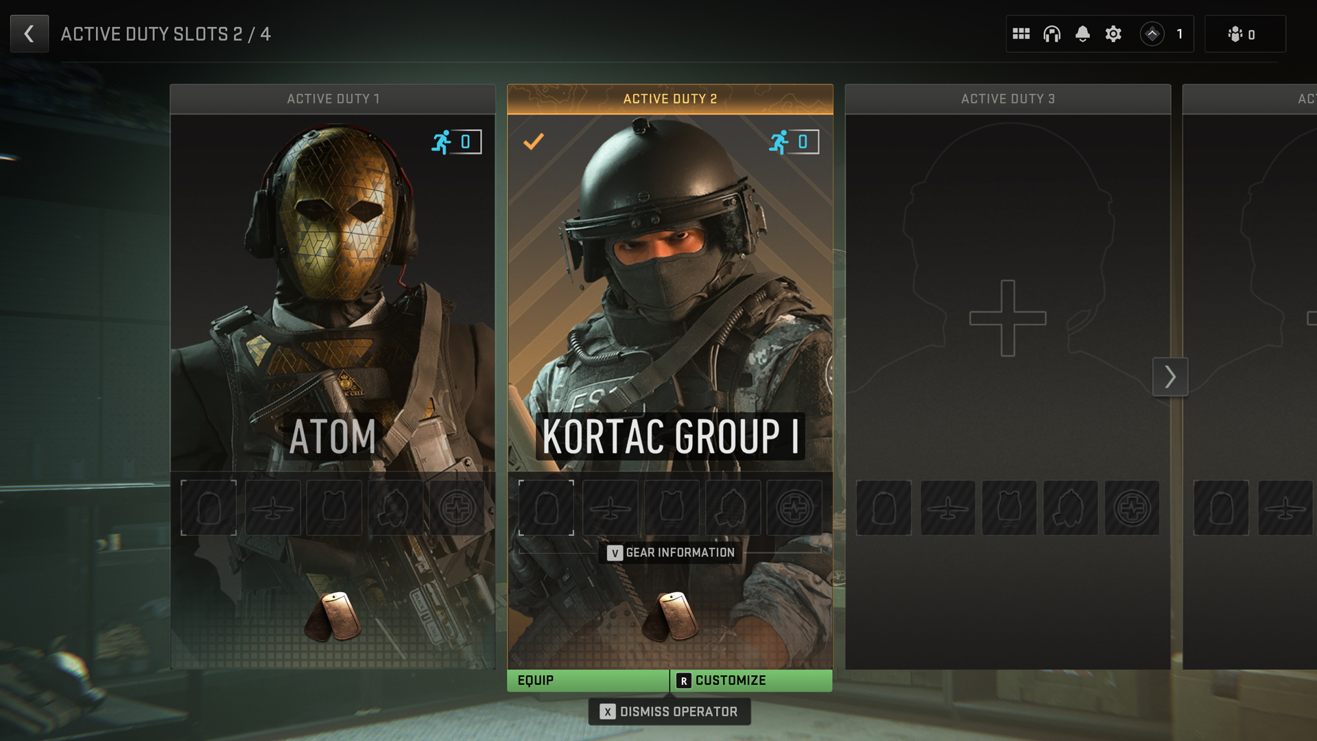 Unlock Active Duty Operator Slots DMZ