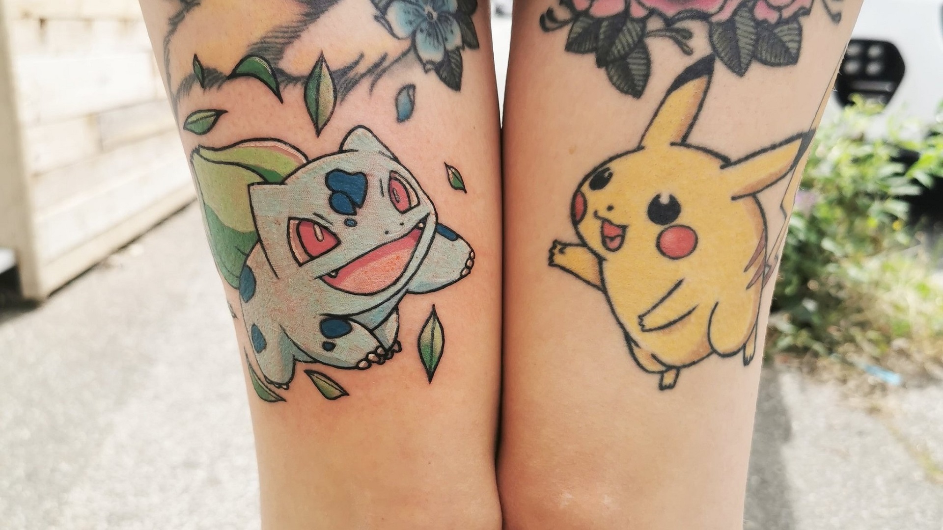 Tattoos of Bulbasaur and Pikachu, the latter of which tops the list of the most popular video game tattoos