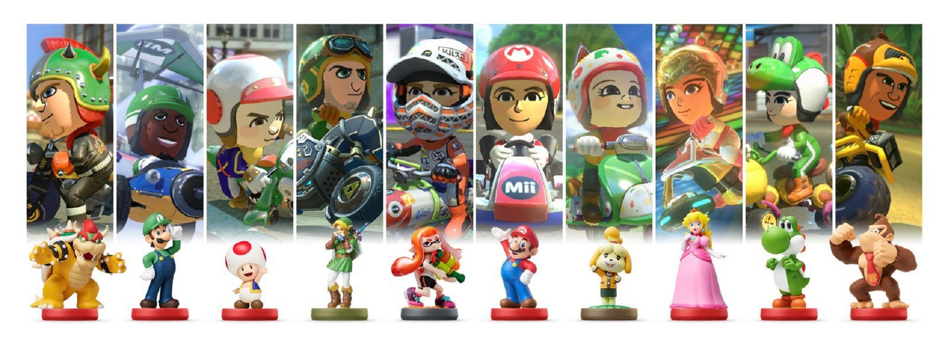 amiibo Mii costumes in Mario Kart 8 Deluxe