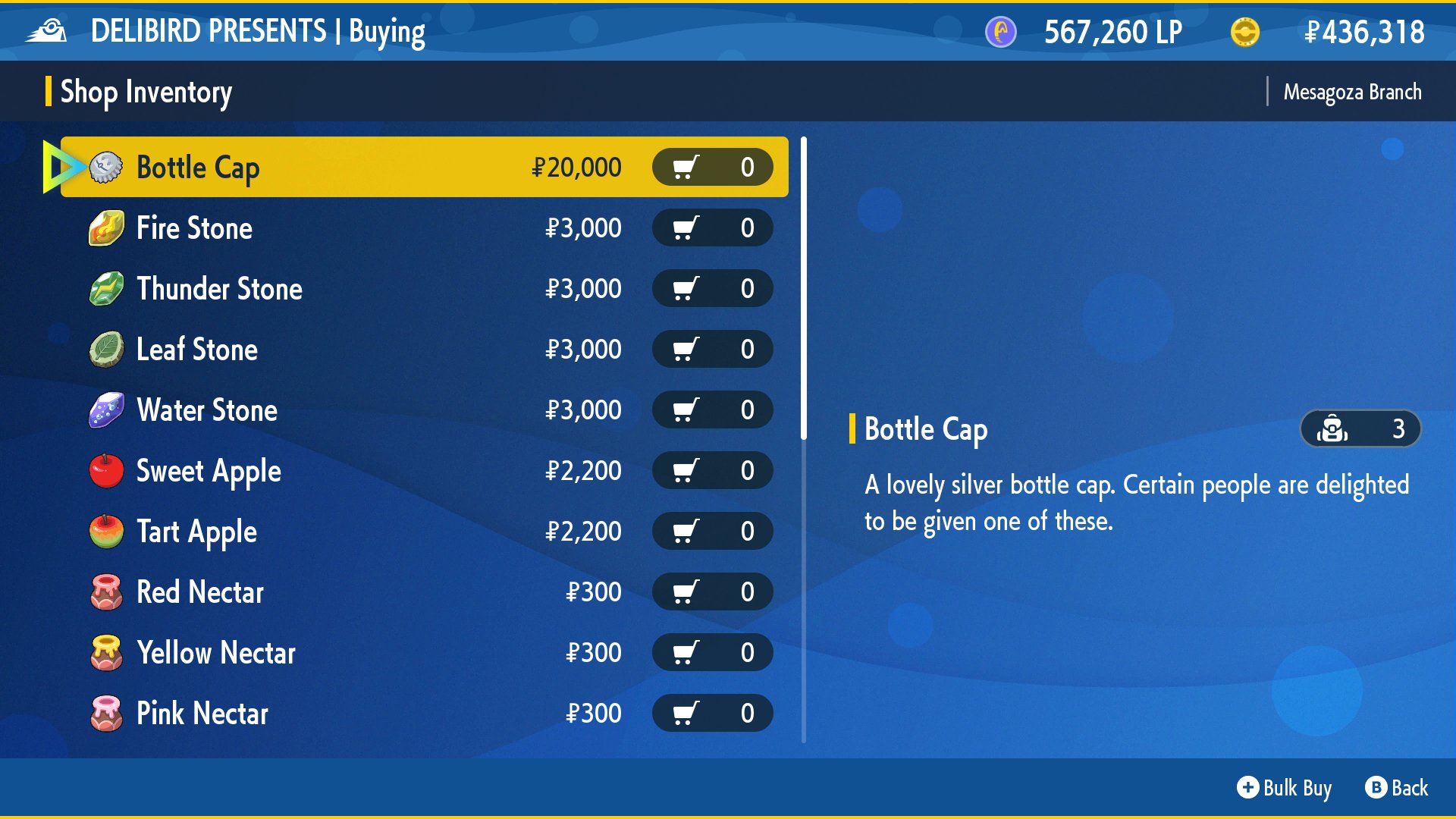 Bottle Caps for sale in Pokémon Scarlet and Violet