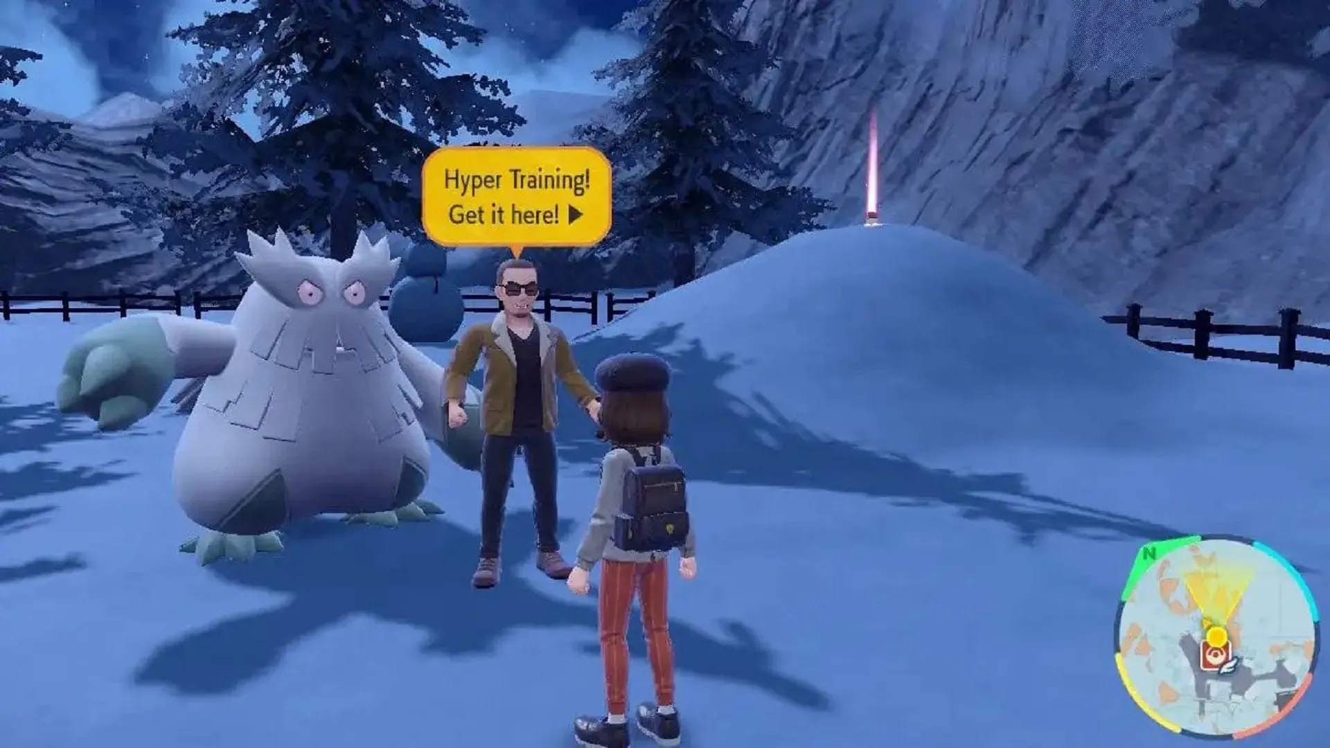 The Hyper Training NPC in Pokémon Scarlet and Violet