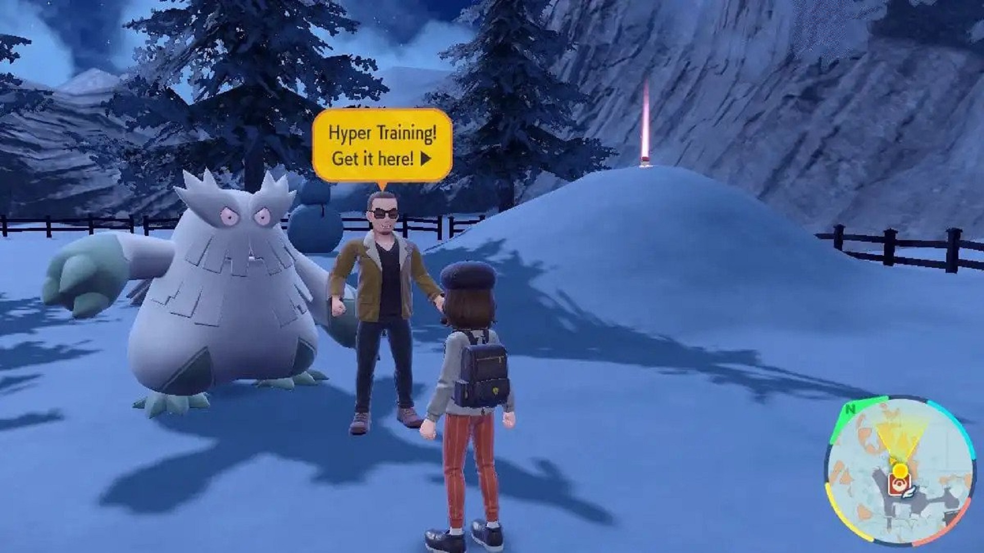 The Hyper Training NPC in Pokémon Scarlet and Violet