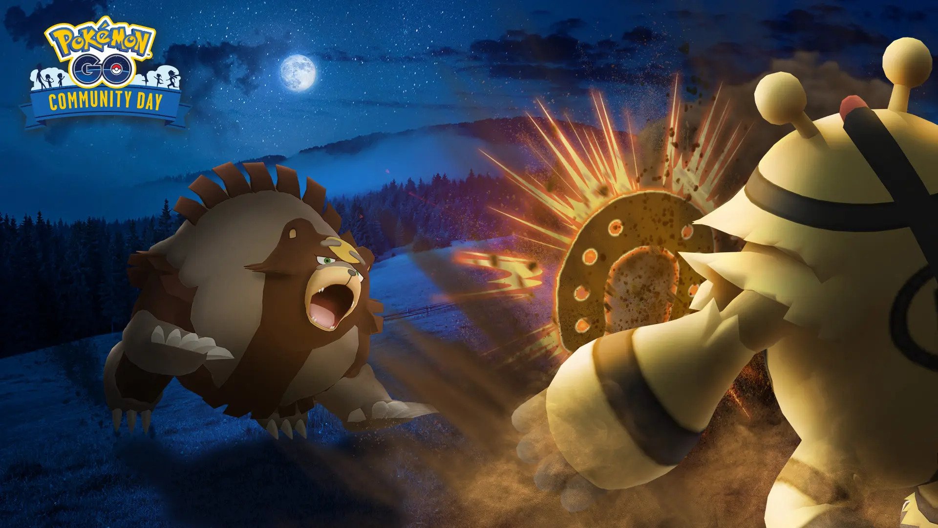 Ursaluna attacks Electivire with High Horsepower, which is a good STAB attack in Pokémon GO