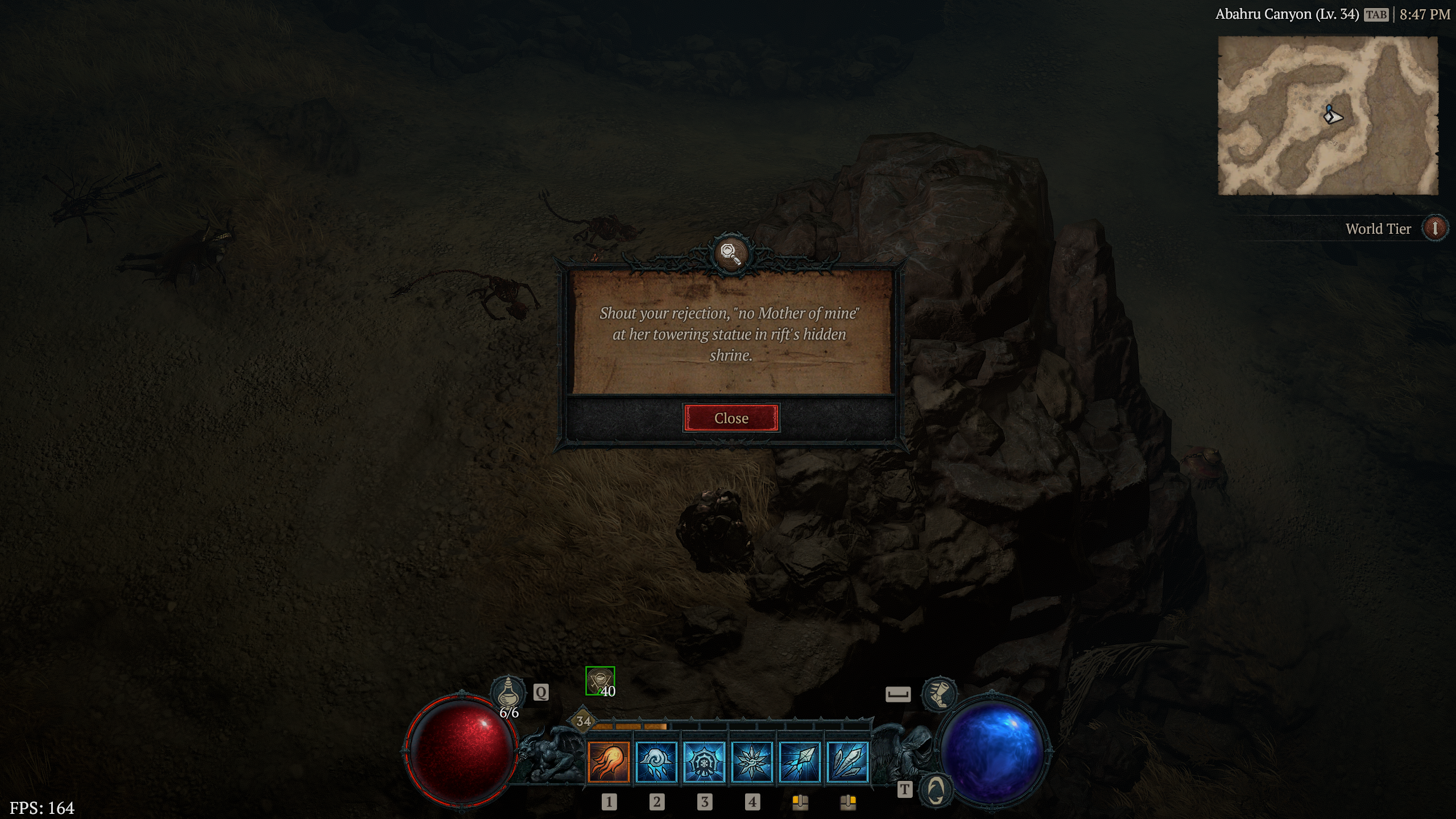 How to reject Lilith at her secret shrine in Diablo 4