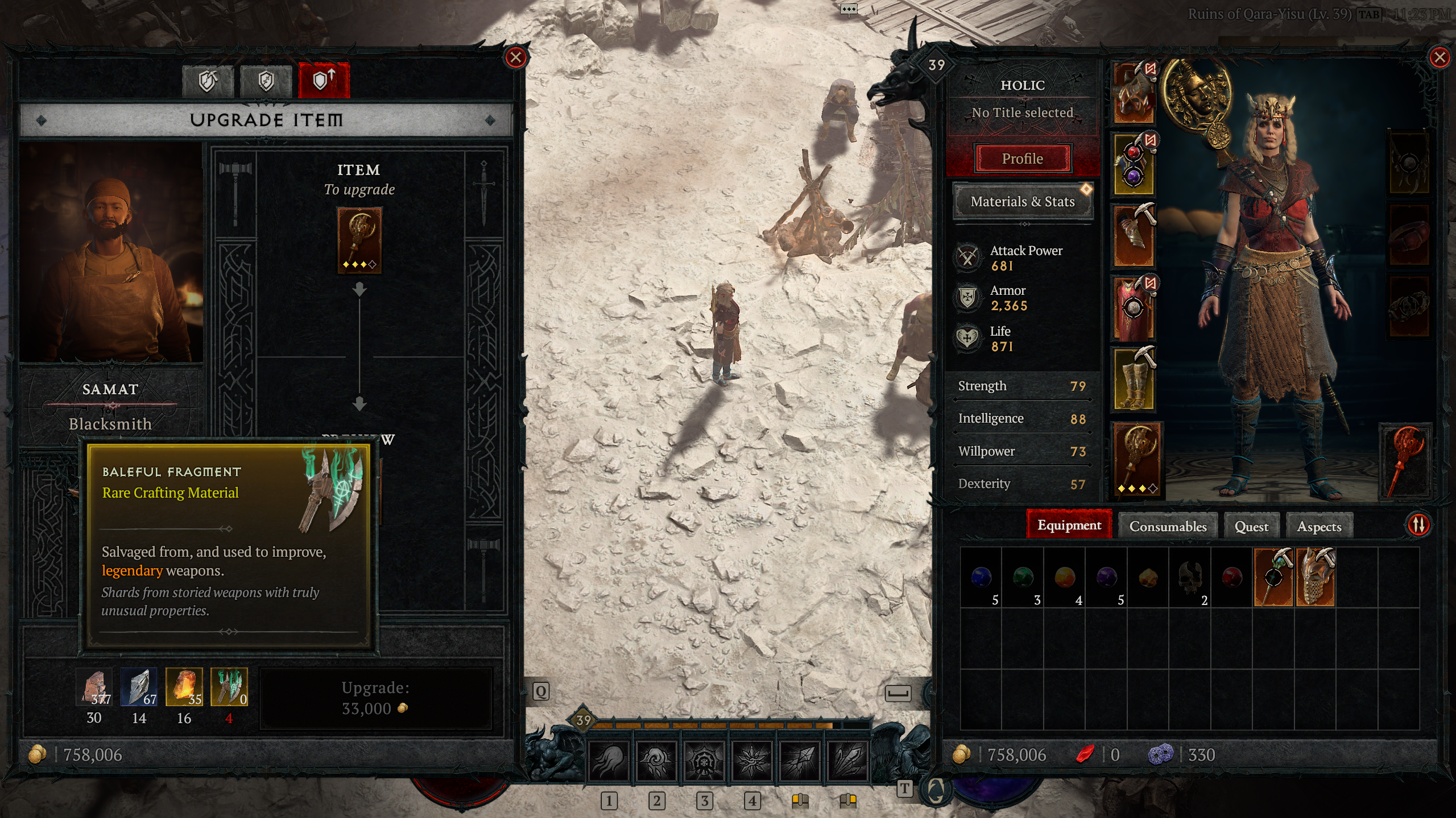 get Baleful Fragments in Diablo 4