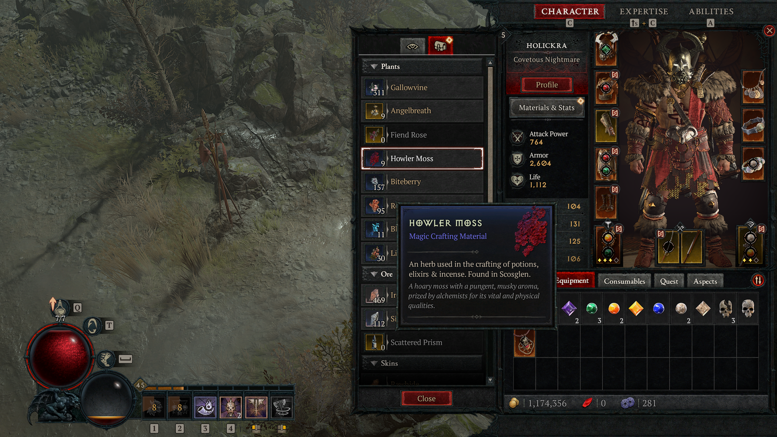 get Howler's Moss in Diablo 4