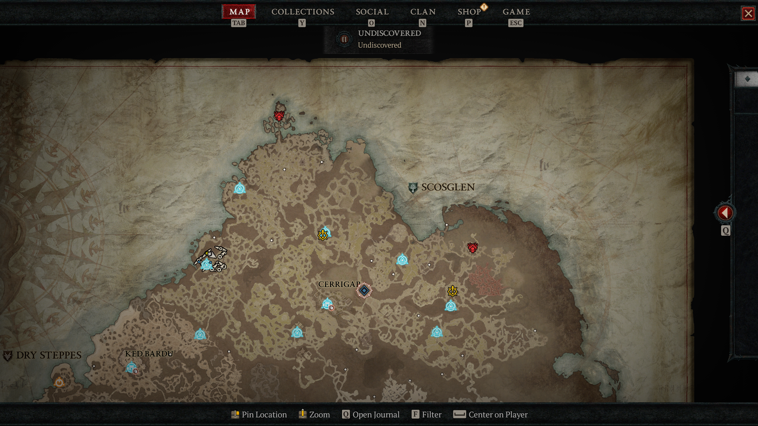 Waypoints in Scosglen in Diablo 4