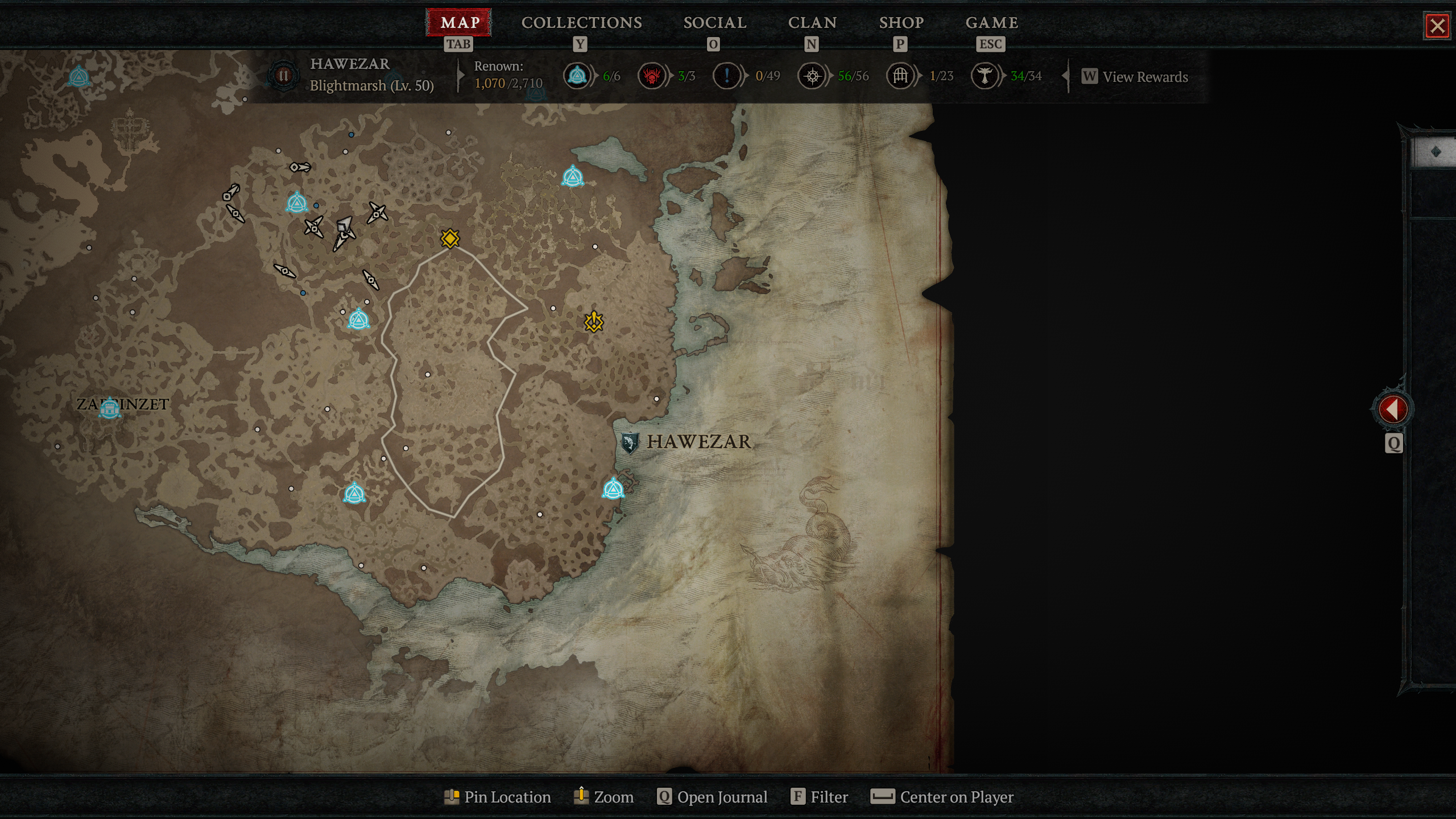 All Waypoints in Hawezar in Diablo 4