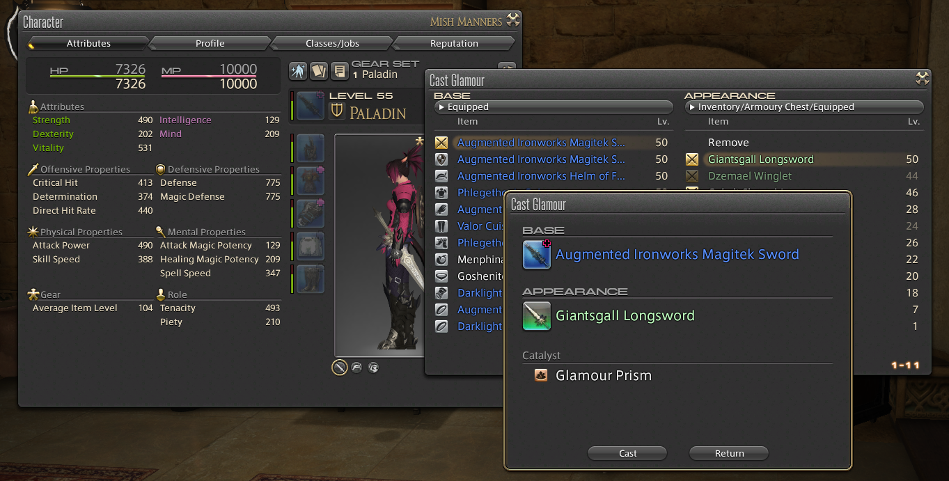 FFXIV Glamour Cast