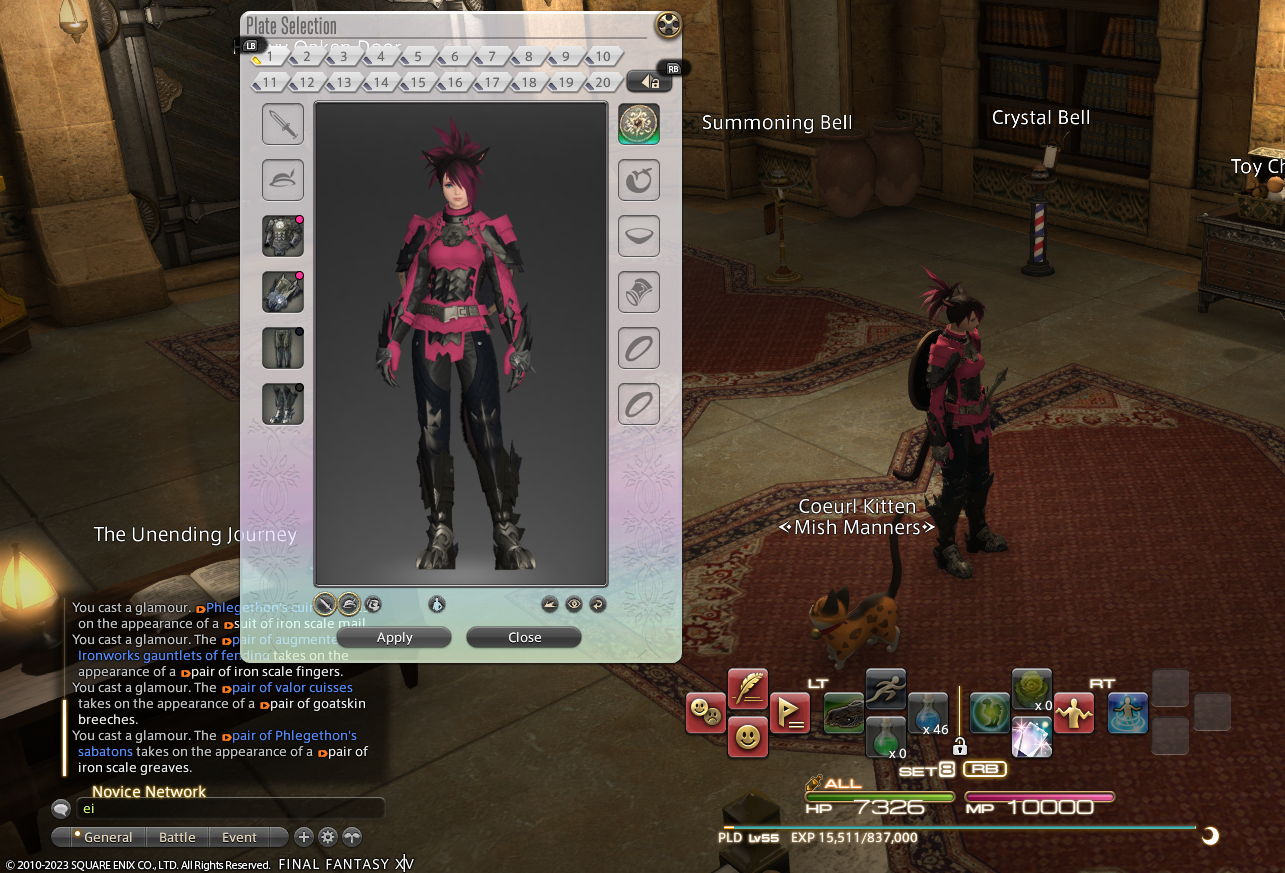 FFXIV Glamour Plates