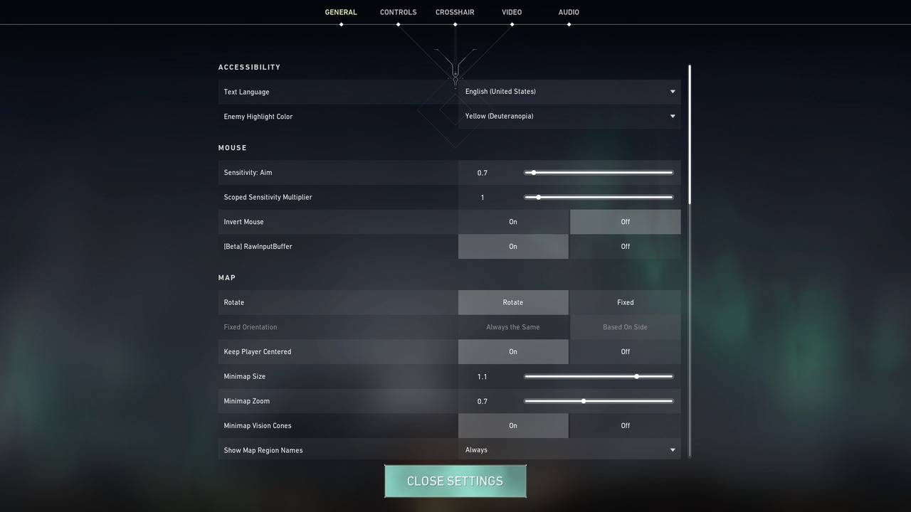 Change your sensitivity in Valorant 