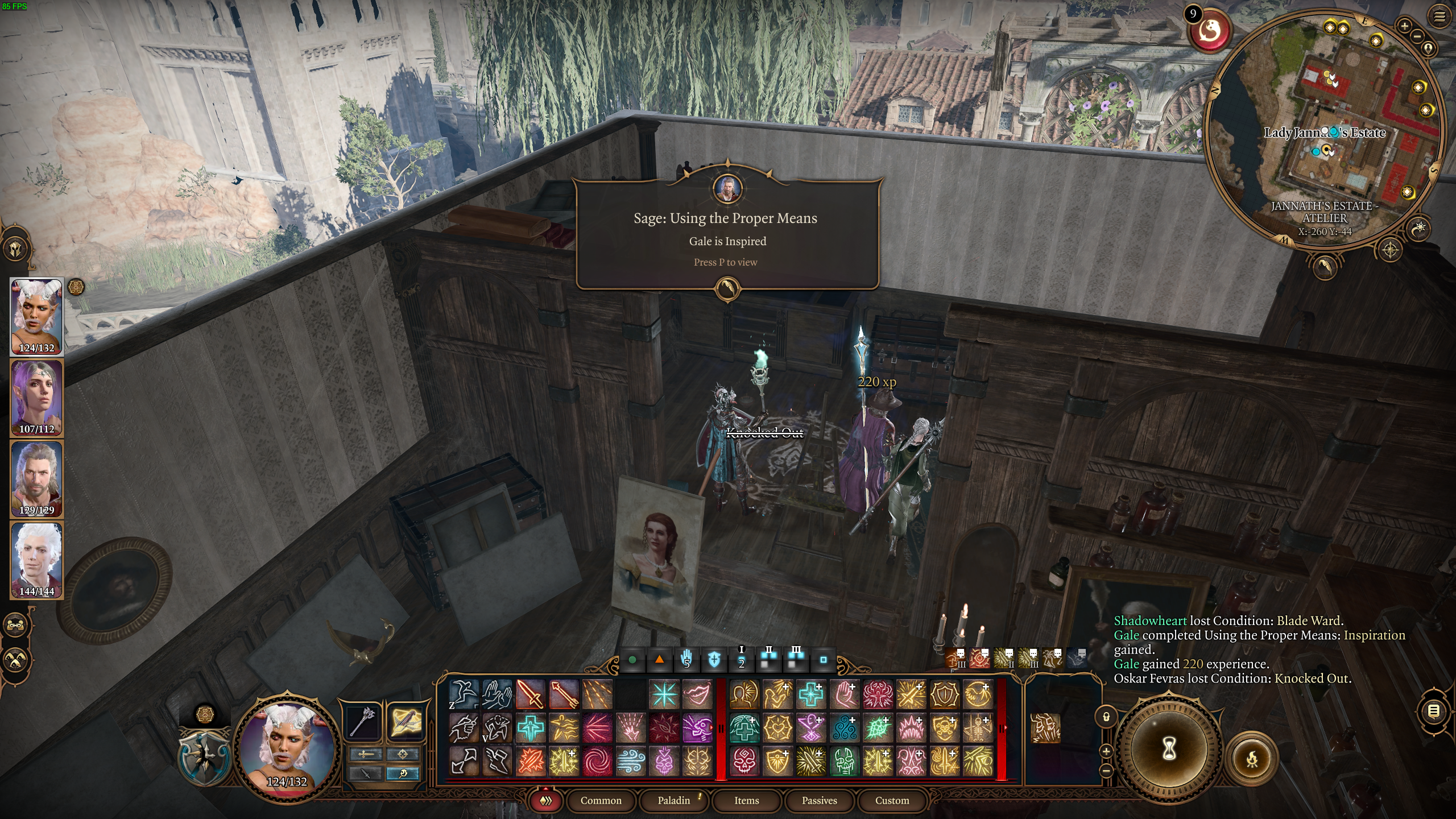 Burning the painting and freeing Oskar