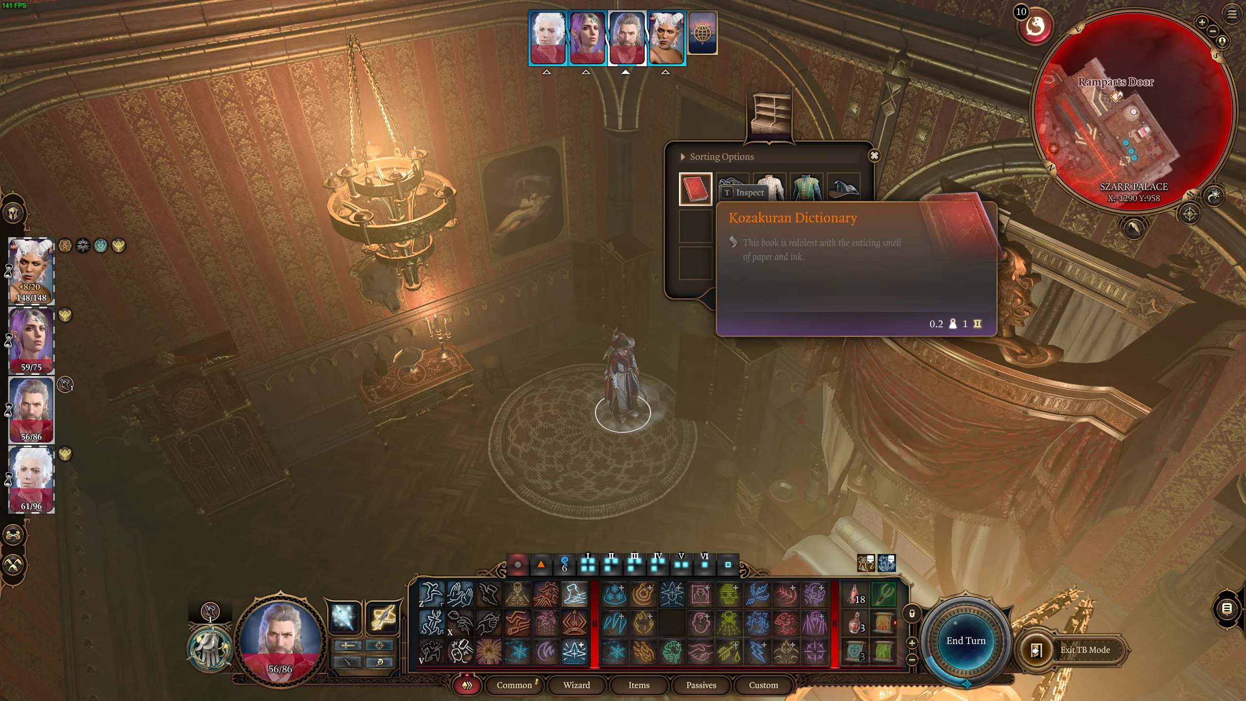 Opening the Sinister Door inside Cazador's Palace in BG3 