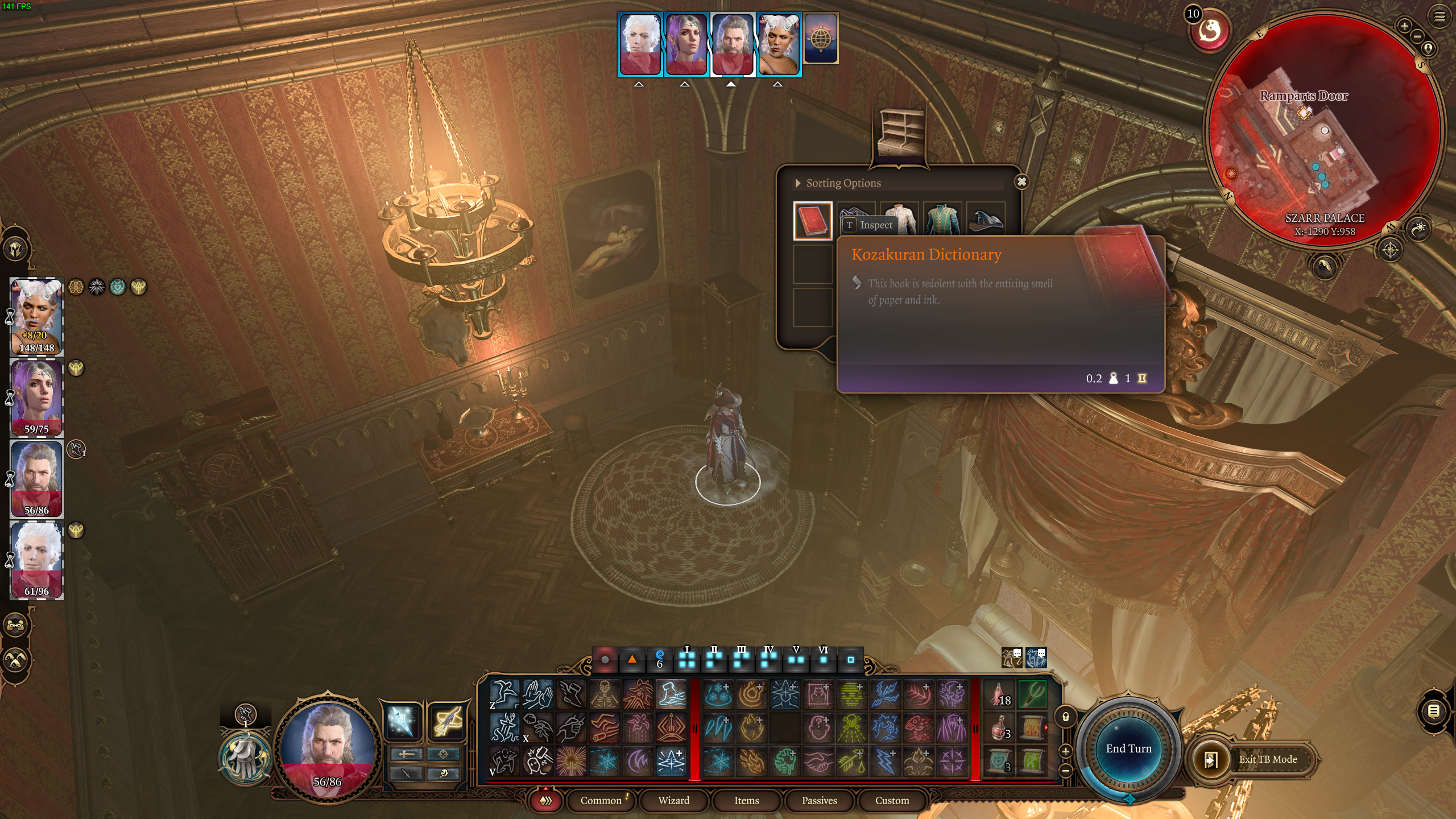 Opening the Sinister Door inside Cazador's Palace in BG3 