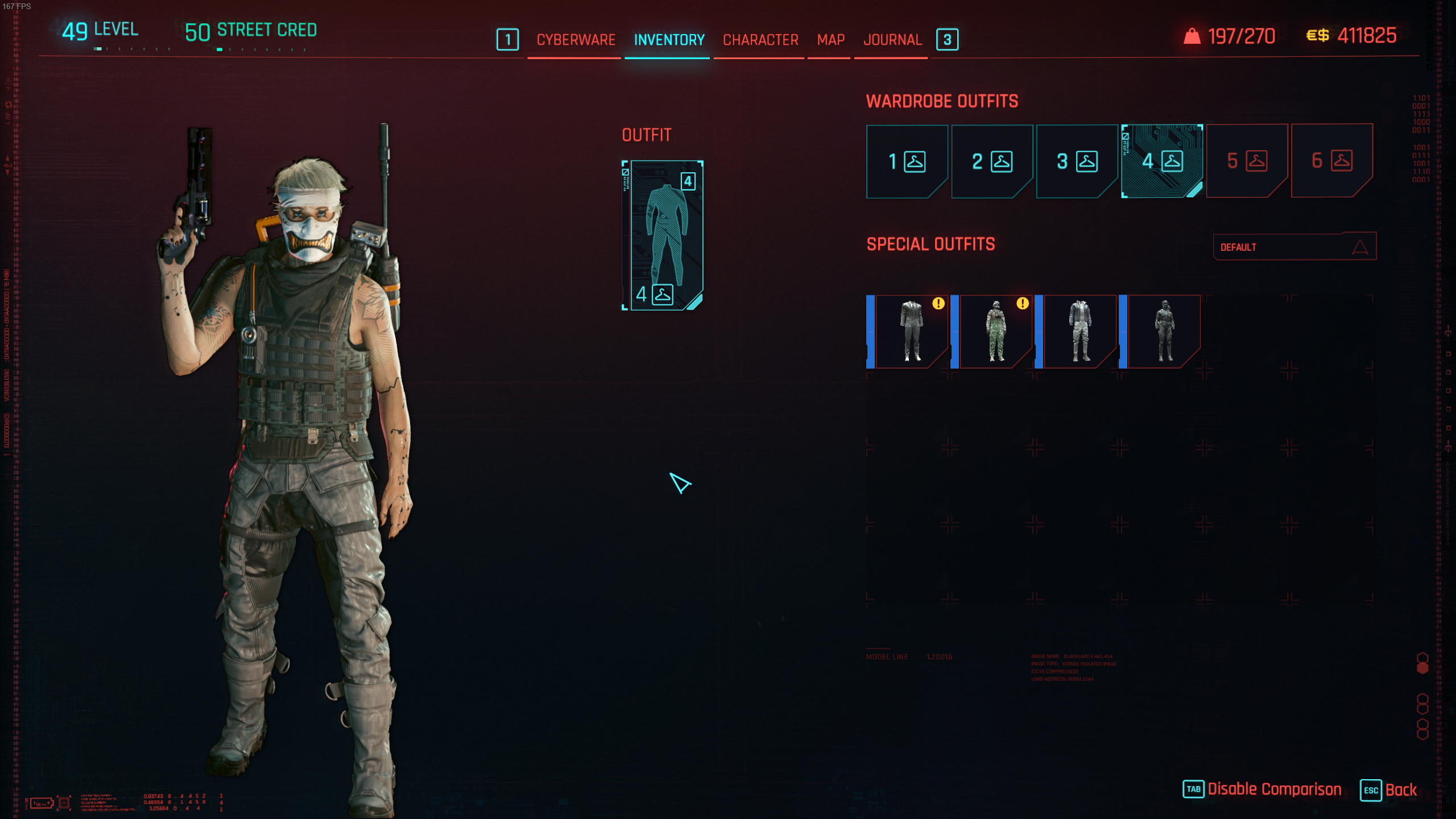 How to create and change outfits in Cyberpunk 2077