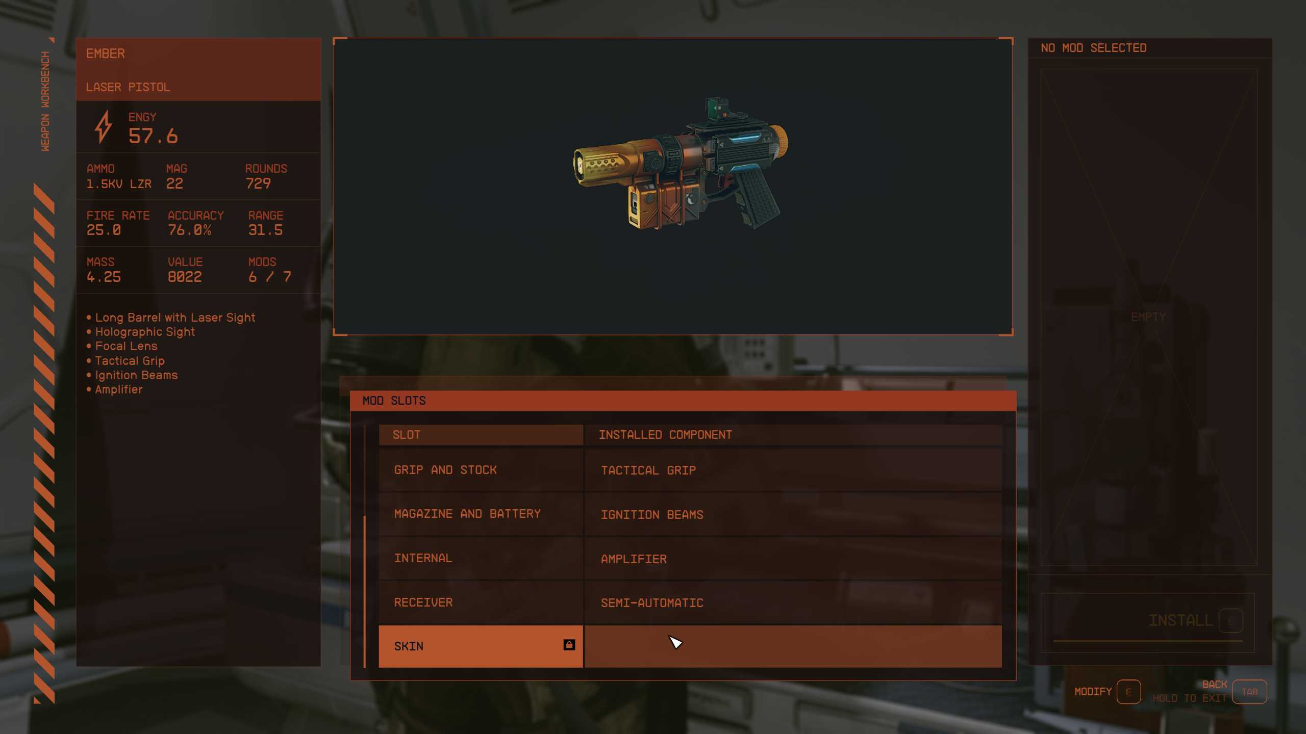 Starfield: How to find and equip weapon skins