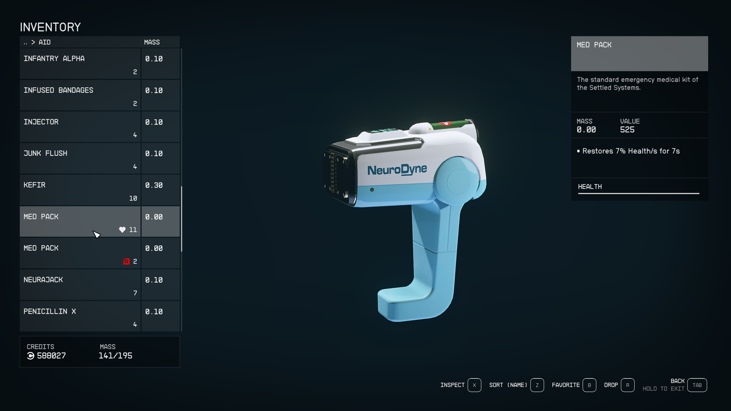 Can you craft Med Packs in Starfield