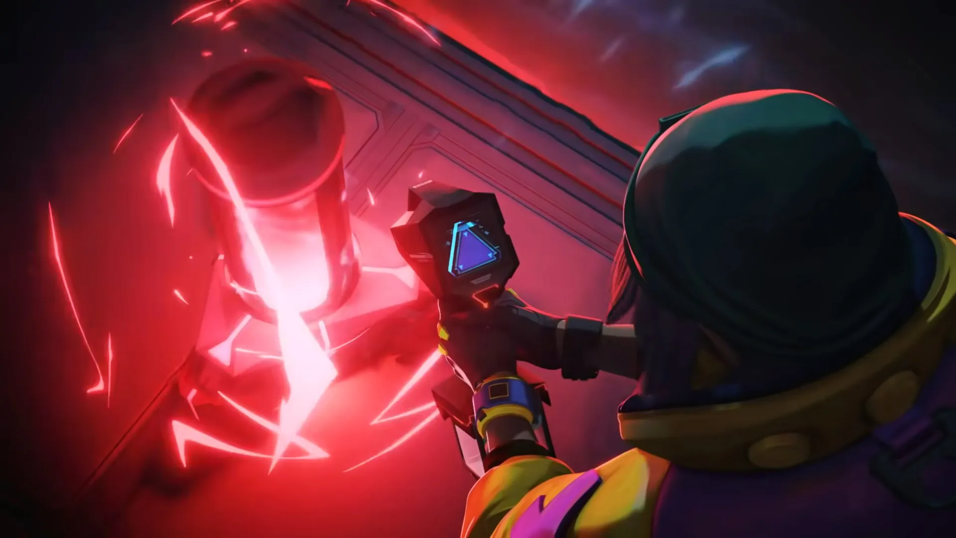 Killjoy defusing the Spike in DUALITY, an official VALORANT cinematic