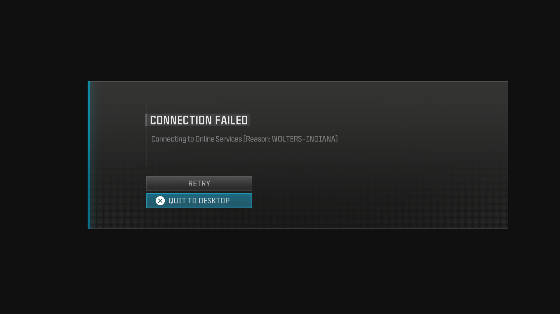 How to fix the Wolters-Indiana error in MW3