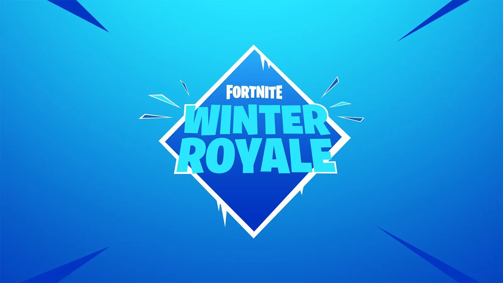 The Fortnite Winter Royale logo against a blue background.