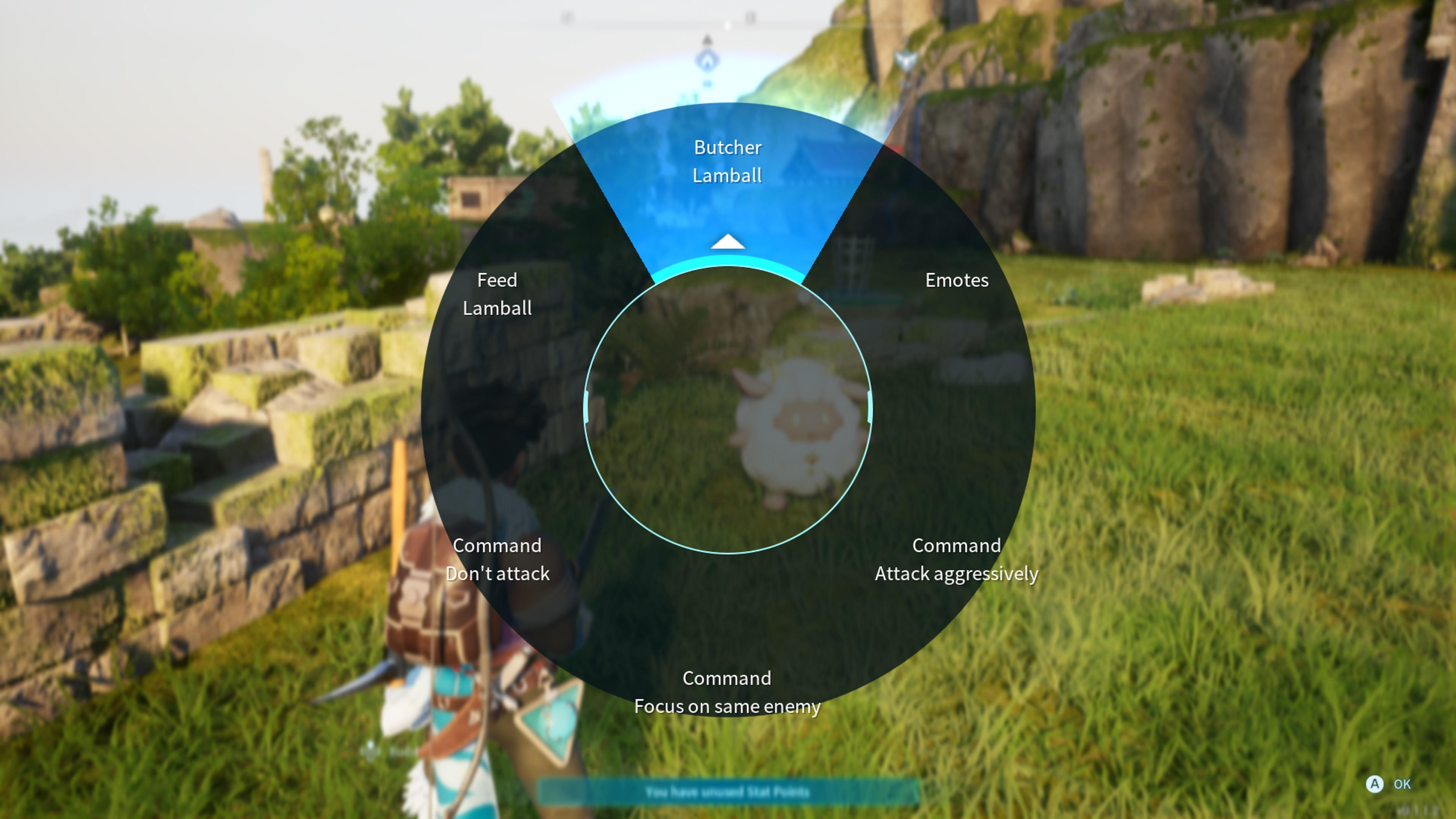 Interact wheel in Palworld
