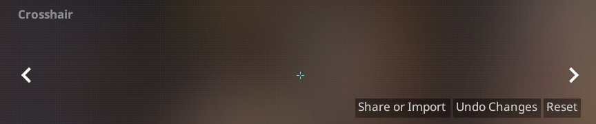 A cyan crosshair in CS2's crosshair screen.