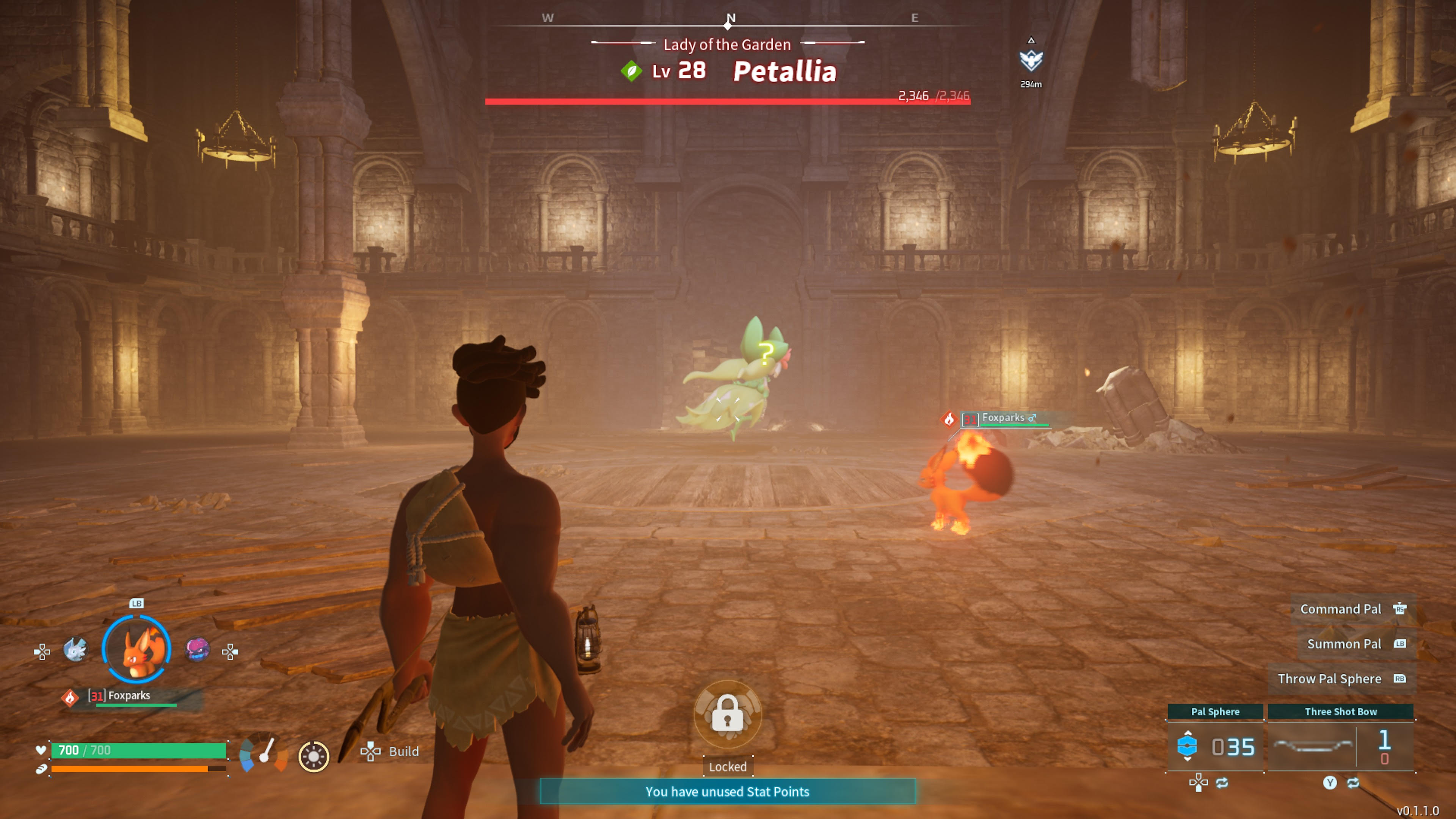 Petallia battle in Palworld