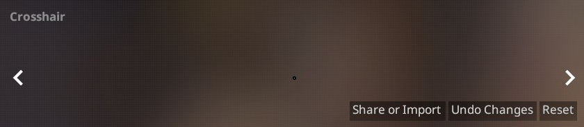 A yellow dot with a black outline in CS2's crosshair screen. 