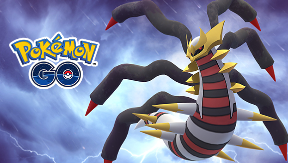 The legendary Pokemon Giratina appearing in its Origin Forme in promotional artwork for Pokemon GO.