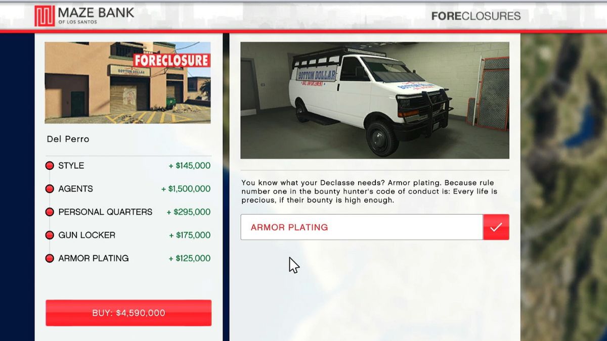All of the bail office customization options when buying one in GTA Online