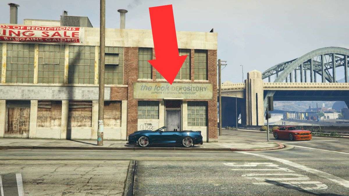 The Bottom Dollar Bounties business location from the street in GTA Online