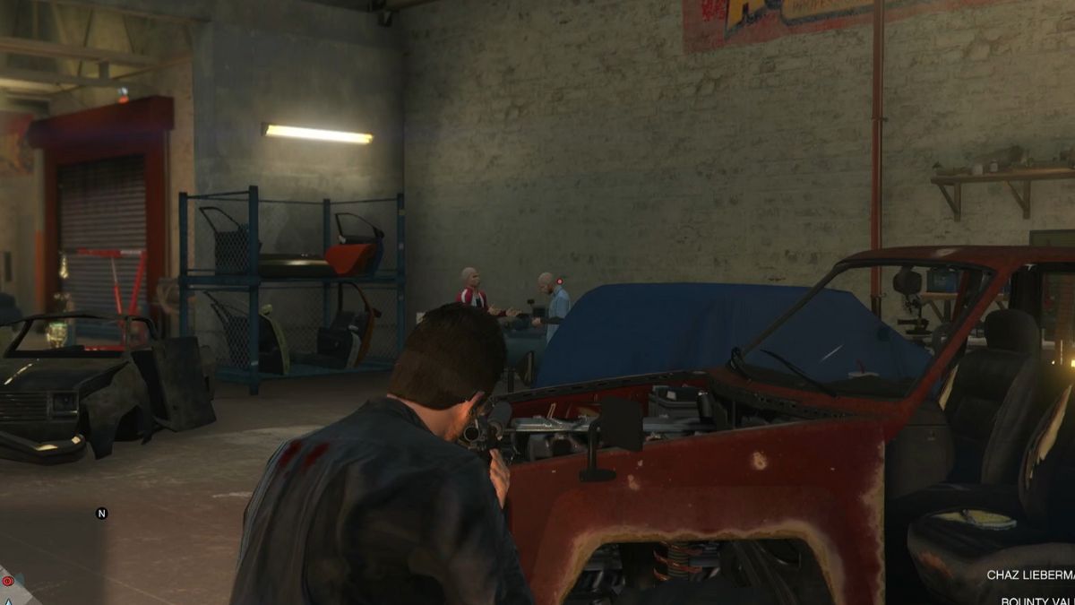 Two closeby enemies in the Chaz Lieberman bounty mission that are difficult to take out.