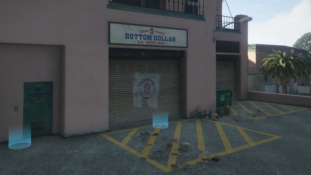 The Del Perro bail office in GTA Online after learning how to buy one.