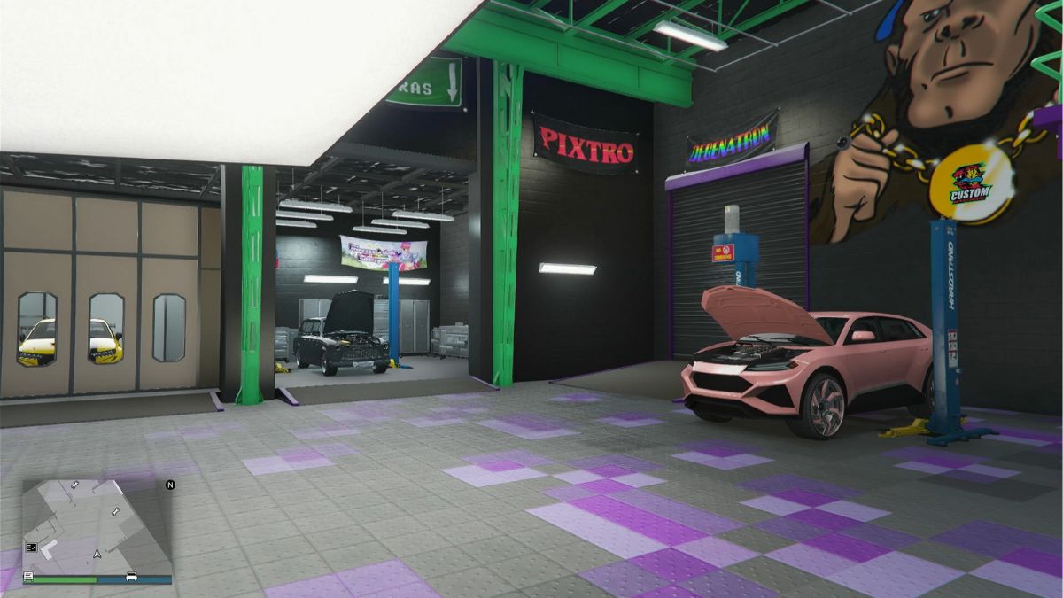 Car lifts that allow for profits when buying an auto shop in GTA  Online