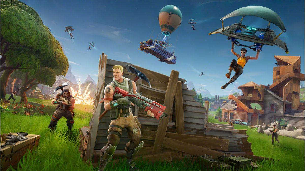 Players in the middle of a battle in a field in Fortnite, which is one of the games similar to PUBG