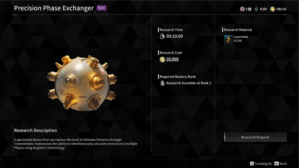 A Precision Phase Exchanger in The First Descendant, showing how to get one.
