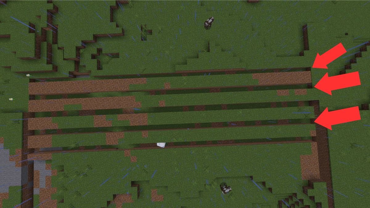 A strip mine for finding Diamonds in Minecraft.
