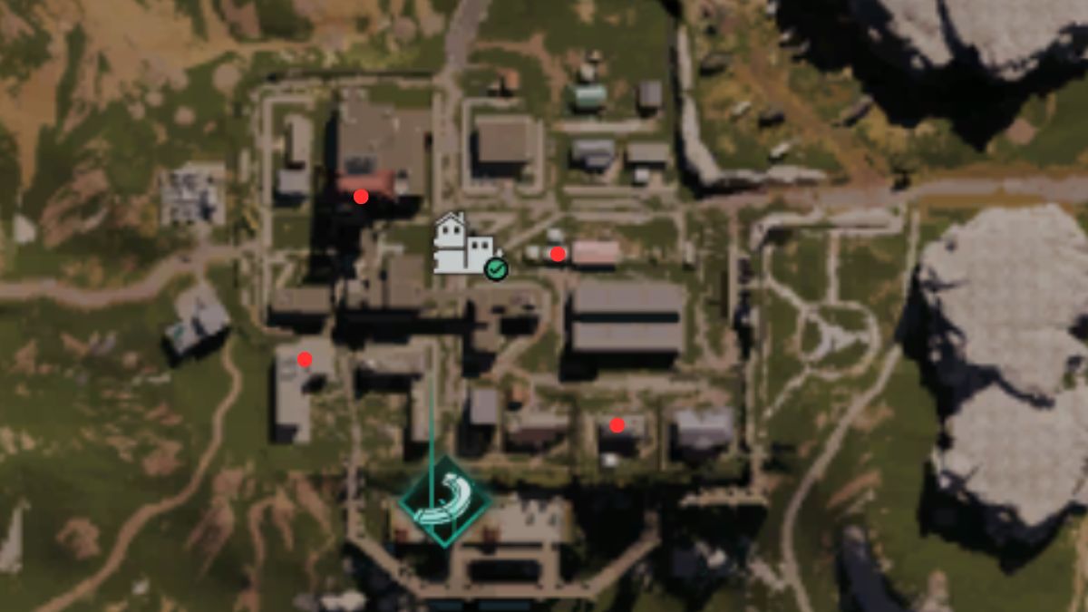 All weapon and armor crate locations at Rotten Saddle marked on a map in Once Human.
