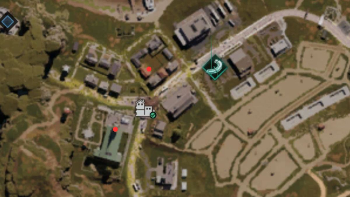 All weapon and armor crates at Brookham in Once Human marked on a map.