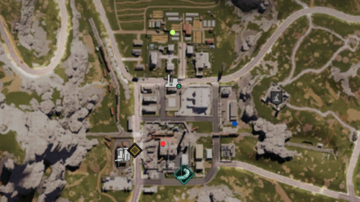 All weapon and armor crates at Furnace Lair in Once Human marked on a map of the area.