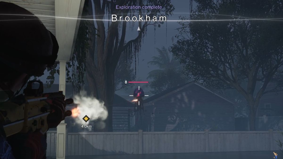 The Brookham exploration complete message displays on the player's screen in Once Human.