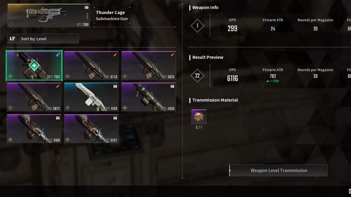 Doing a weapon level transmission in The First Descendant to show how Phase Exchangers are used.