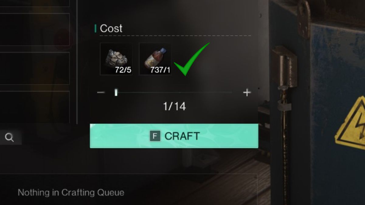 The furnace UI in Once Human showing a player inventory of over 700 Acid obtained in an hour.