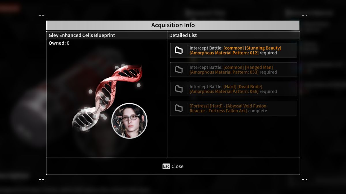 Gley's Enhanced Cells Blueprint with directions on where to find this item.