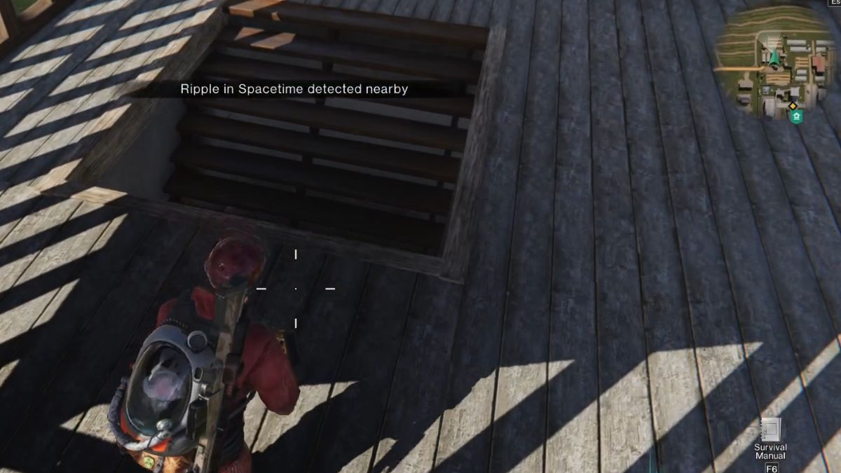 A hatch that leads to the underground areas at Furnace Lair in Once Human where a weapon crate can be found. 