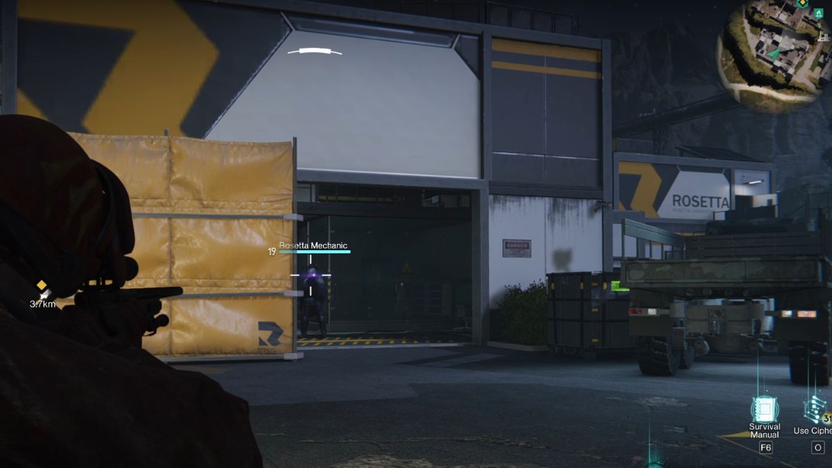 A player fighting the Rosetta Mechanic at the Junkyard in Once Human.