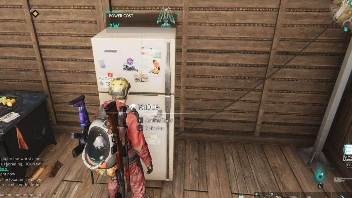 A working fridge after learning how power generation works in Once Human.
