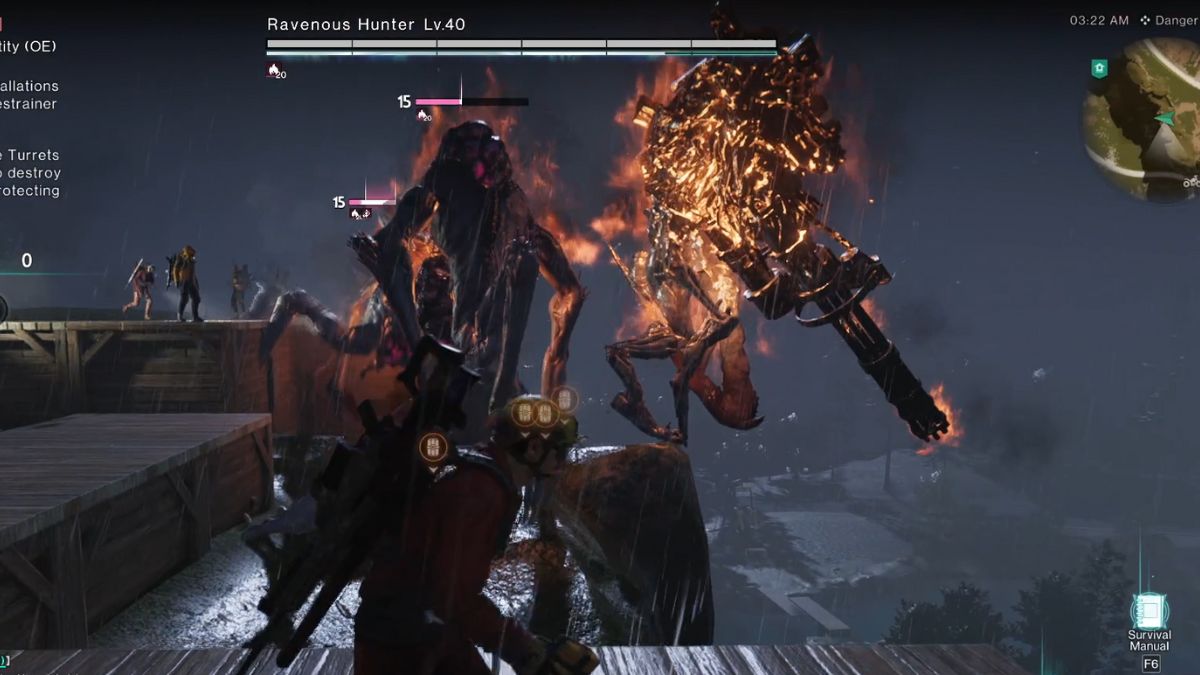 Players fighting the Ravenous Hunter in Prime War in Once Human.